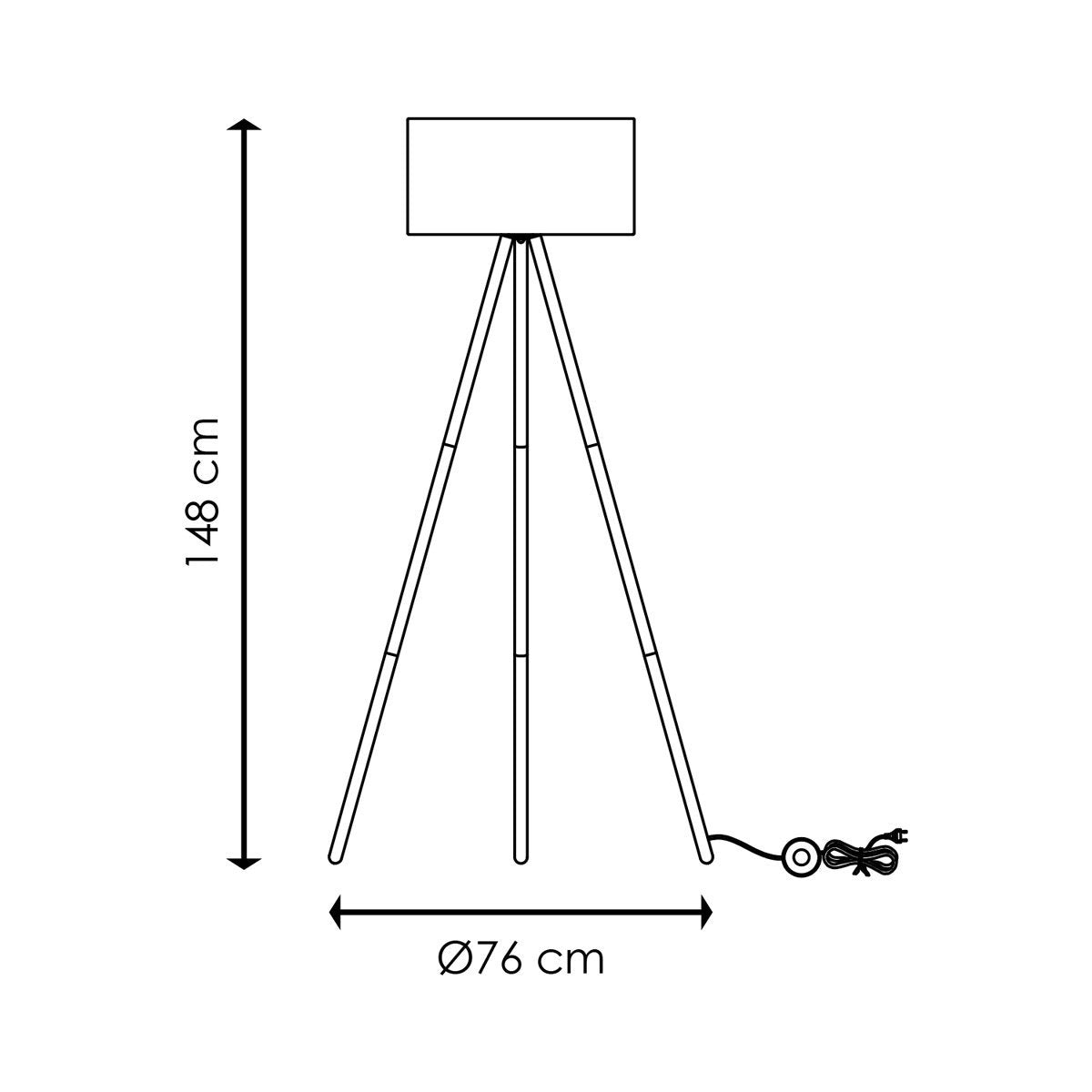 Home Sweet Home Modern Floor Lamp - Standing Lamp - Lampshade - White