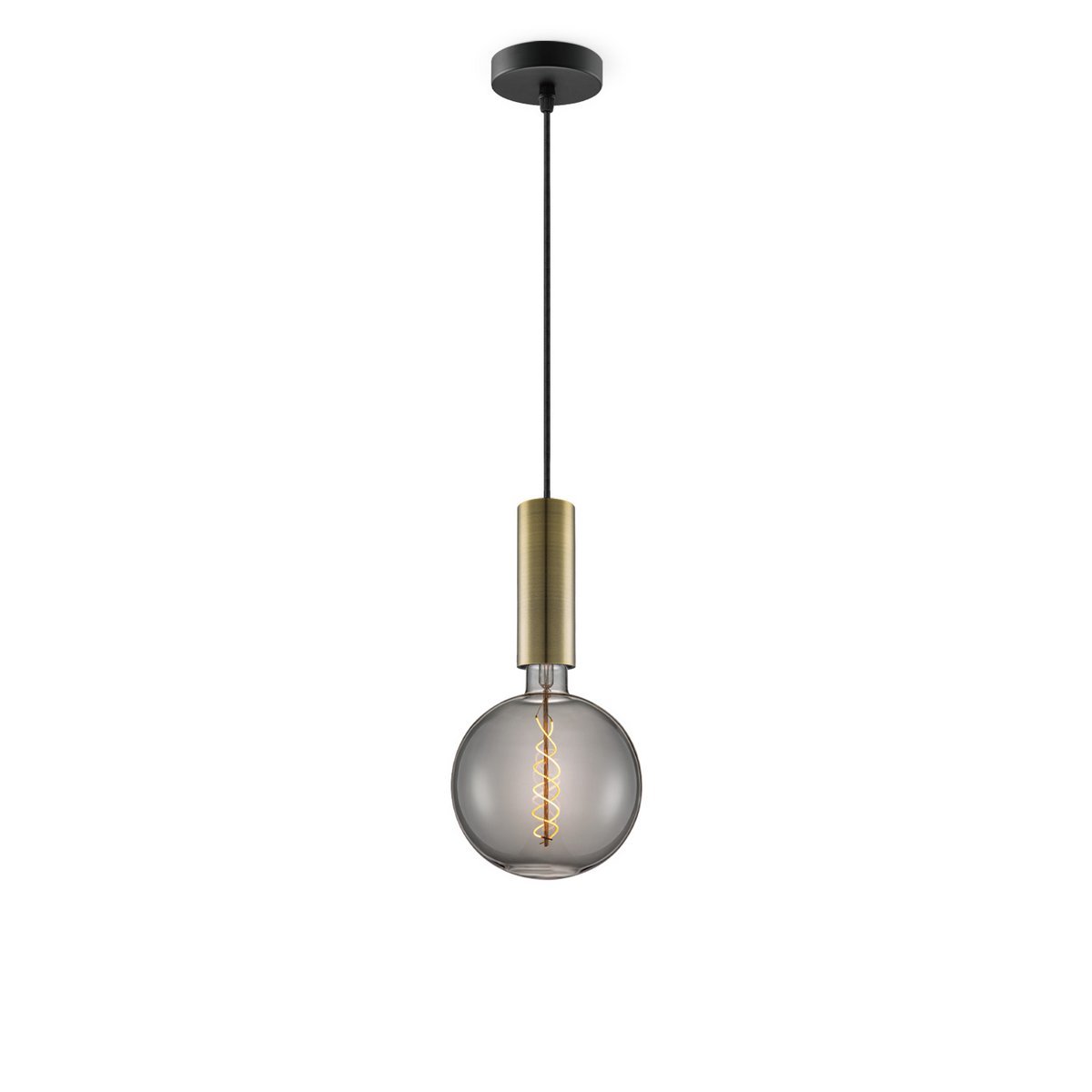 Home Sweet Home hanging lamp bronze Saga - G180 - dimmable E27 smoke