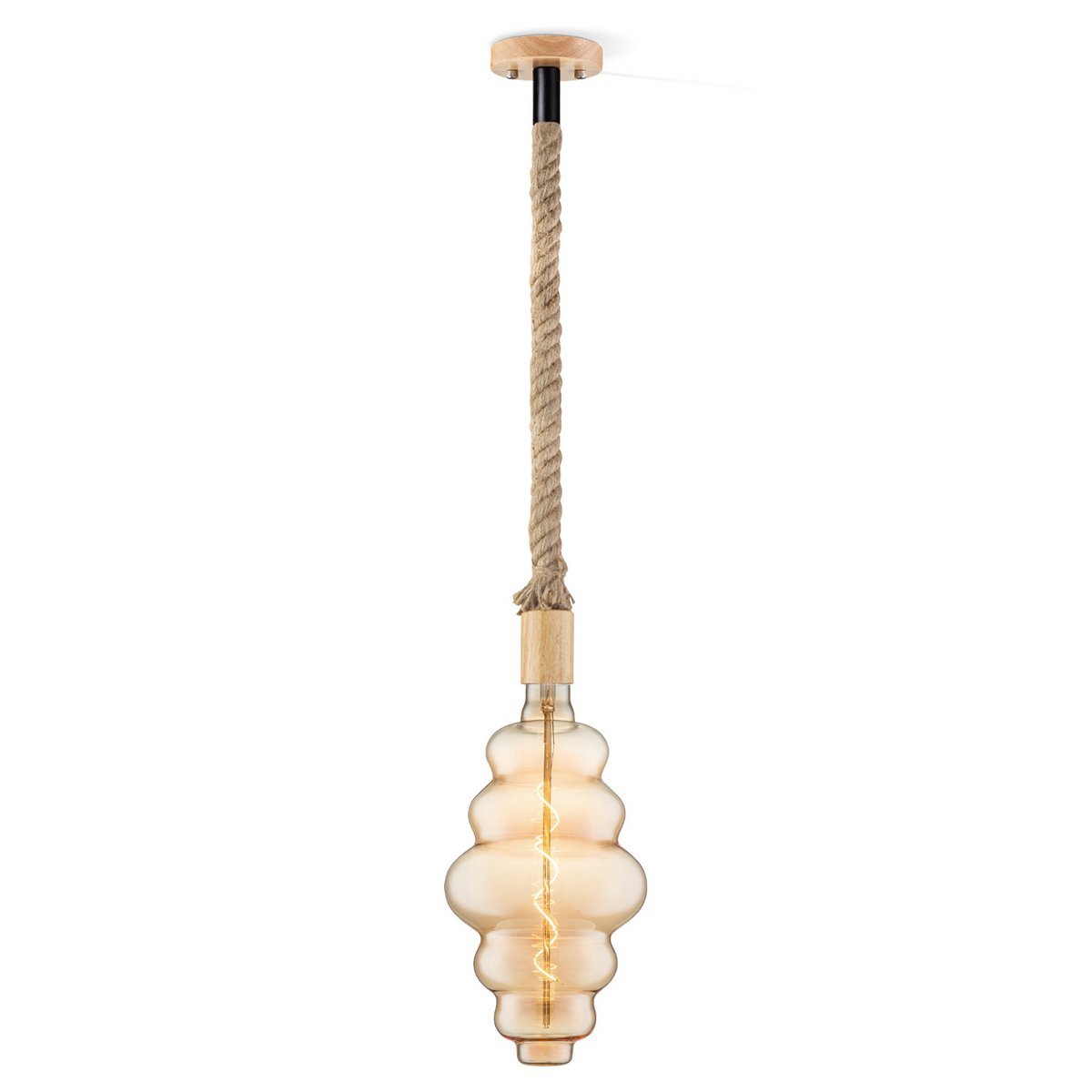 Home Sweet Home hanging lamp Leonardo Cloud - G160 dimmable E27 amber