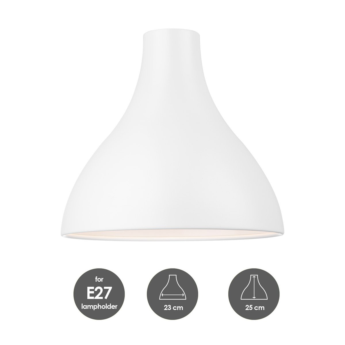 Home Sweet Home Lampshade Stratis round White - W:25xD:25xH:26cm