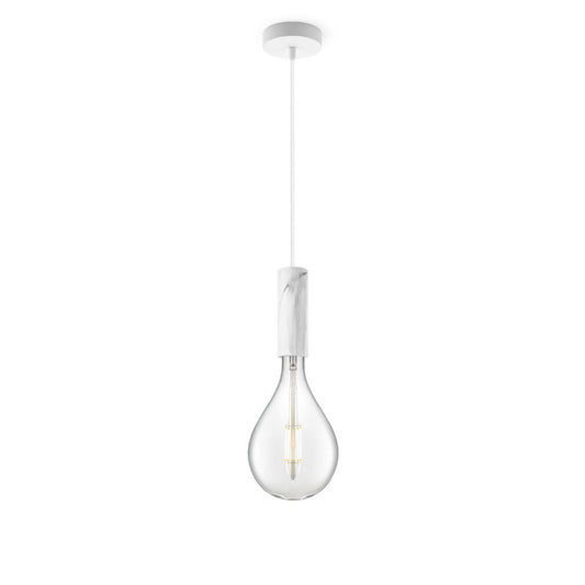 Home Sweet Home hanging lamp Marble Saga Pear - G160 - dimmable E27 clear