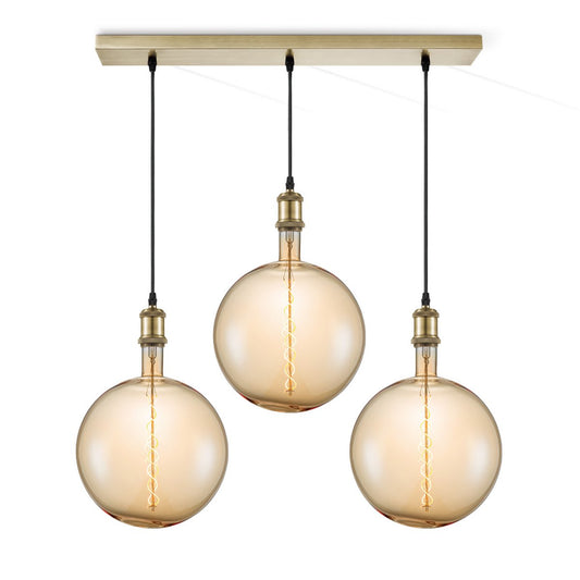 Home Sweet Home hanging lamp vintage Globe - 3 LED - dimmable E27 amber