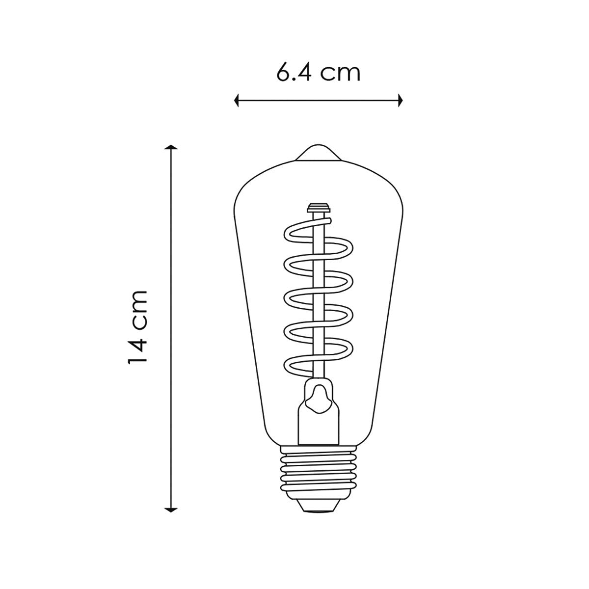 Home Sweet Home dimbare Led Drop Spiraal E27 4W 100Lm 1800K Helder