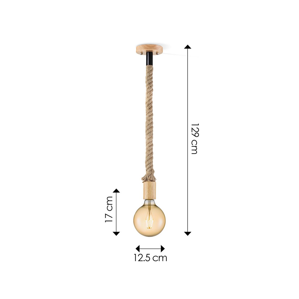 Home Sweet Home hanging lamp Leonardo - G180 - dimmable E27 amber