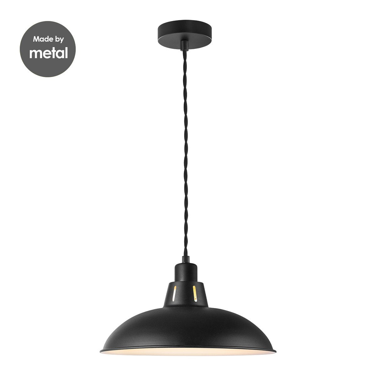 Home Sweet Home Lampshade Altis round black - W:30.5xD:30.5xH:12cm