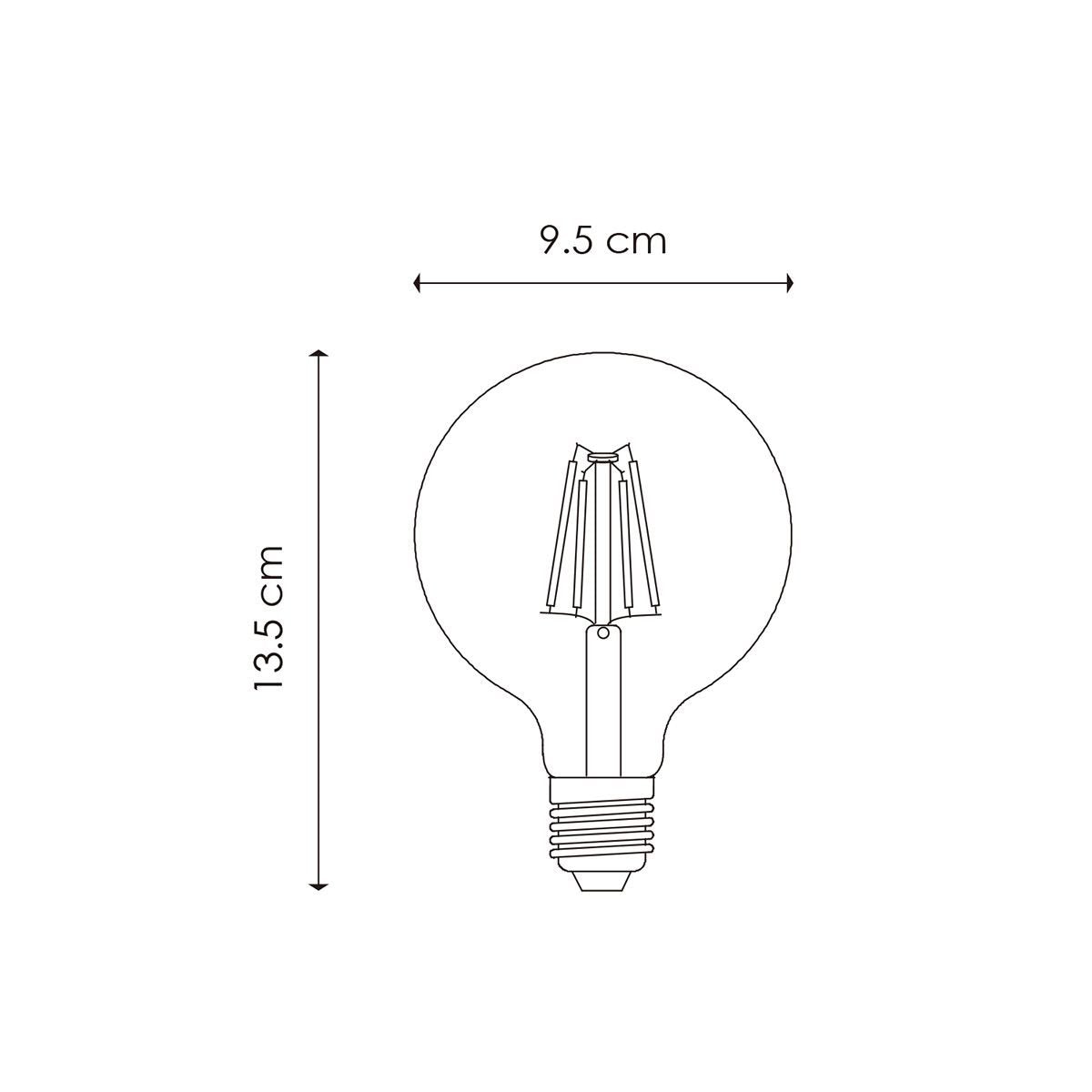 Home Sweet Home dimmable LED Globe Deco E27 G95 6W 700Lm 3000K Clear