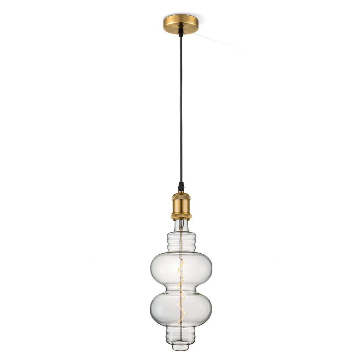 Home Sweet Home hanging lamp bronze vintage Diabolo - dimmable E27 clear