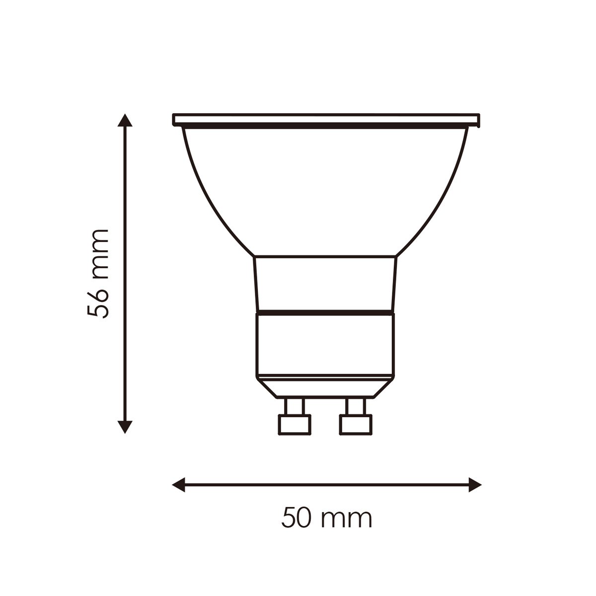 Home Sweet Home Gu10 LED 3W Non-Dim 230Lm 3000K Warm White Light