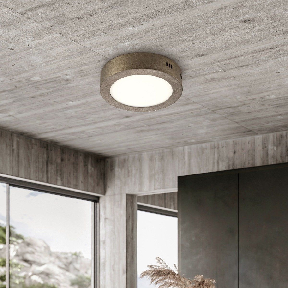 Home Sweet Home LED Ceiling Lamp Ska - Anthracite - Round 17/17/3.6cm