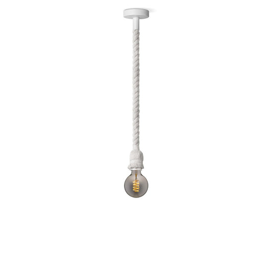 Home Sweet Home hanging lamp white Leonardo - G125 - dimmable E27 smoke