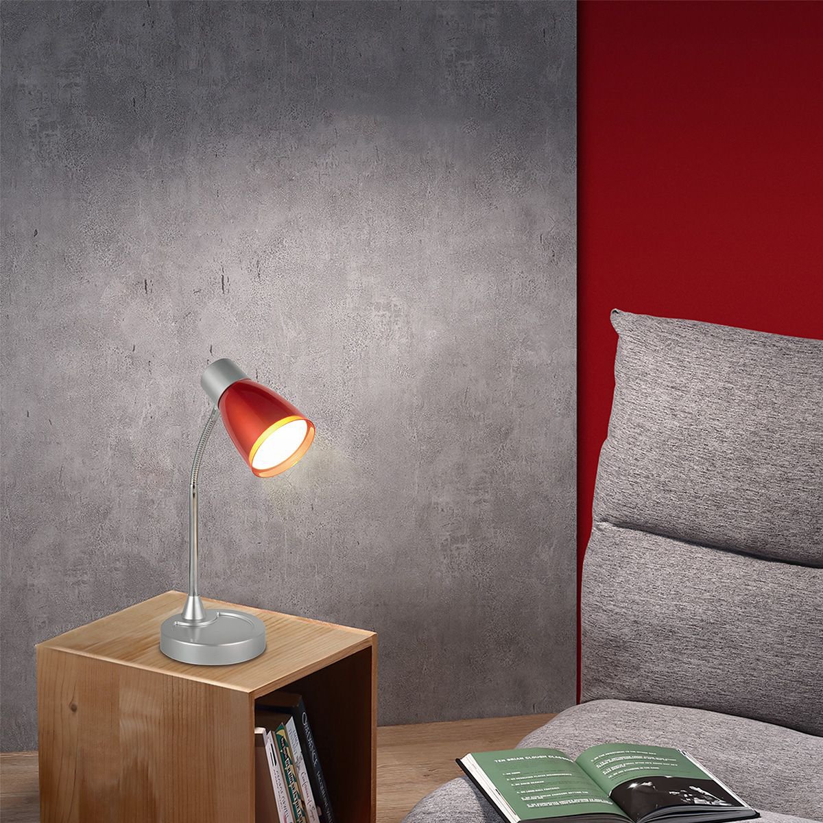 Home Sweet Home - Lumy LED Desk Lamp 3W Red - Adjustable