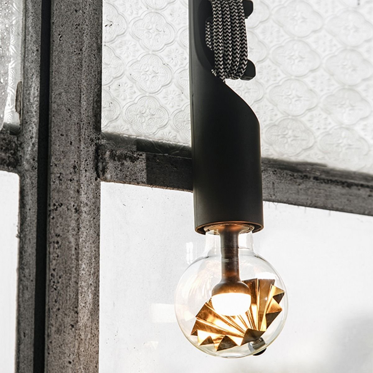 Home Sweet Home Hanging lamp Move Me - Twist Cone 5.5W 2700K black-gold