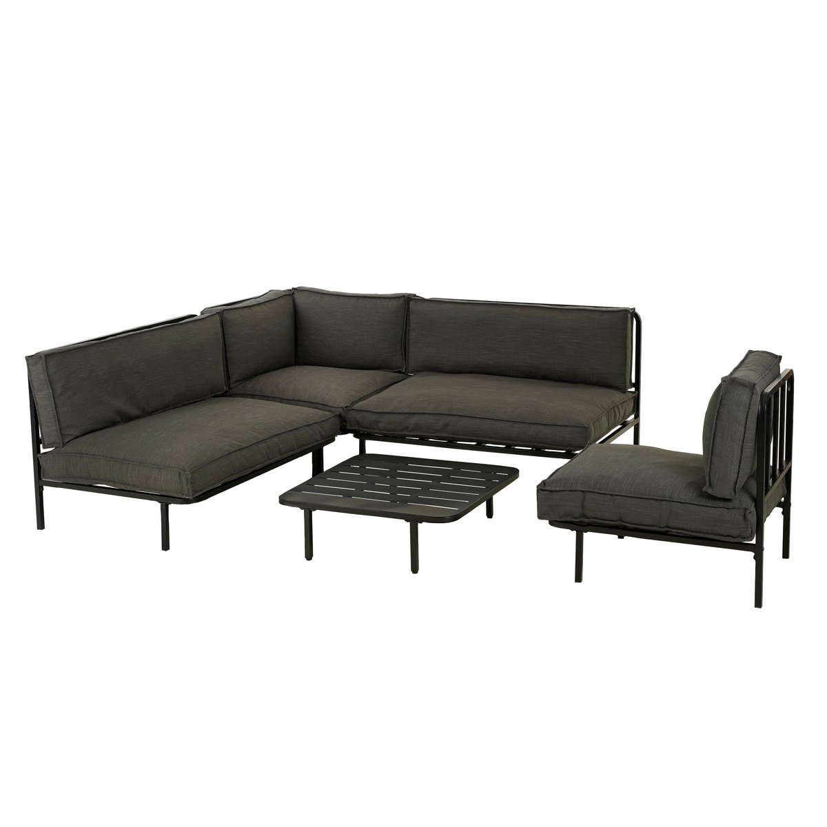 Celo Lounge sofa - L122 x W83 x H78 cm - Metal - Black