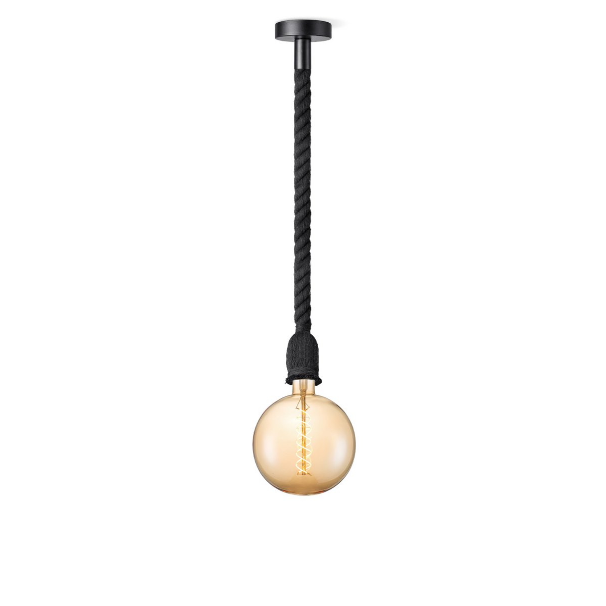 Home Sweet Home hanglamp zwart Leonardo - - dimbaar E27 amber