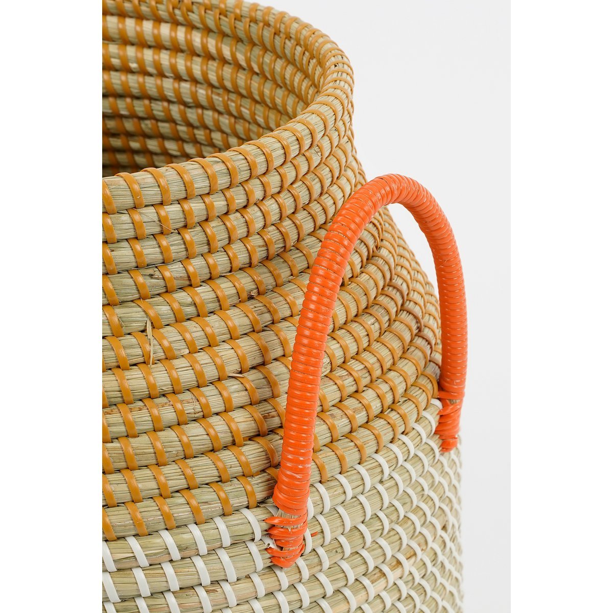 Milou Storage Basket - Set of 2 - H43 x Ø50 cm - Seagrass - Yellow