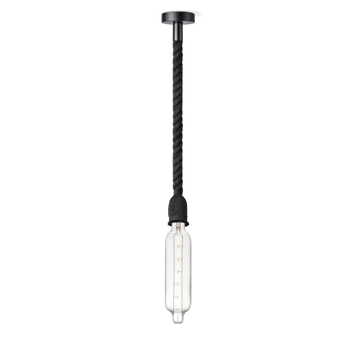 Home Sweet Home hanging lamp black Leonardo Tube G78 dimmable E27 clear