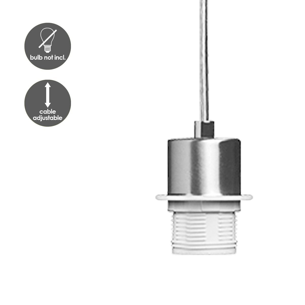 Home Sweet Home lighting pendant Basic 11/11/100cm-Brushed steel