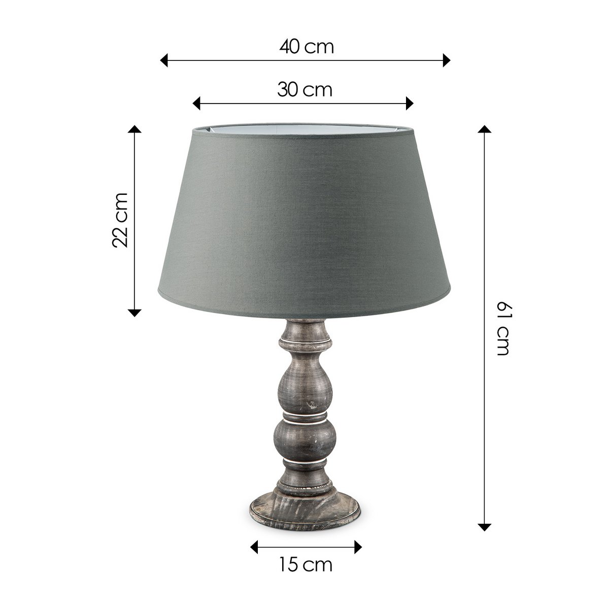 Home Sweet Home Brown Table Lamp Largo with Anthracite-colored Lampshade