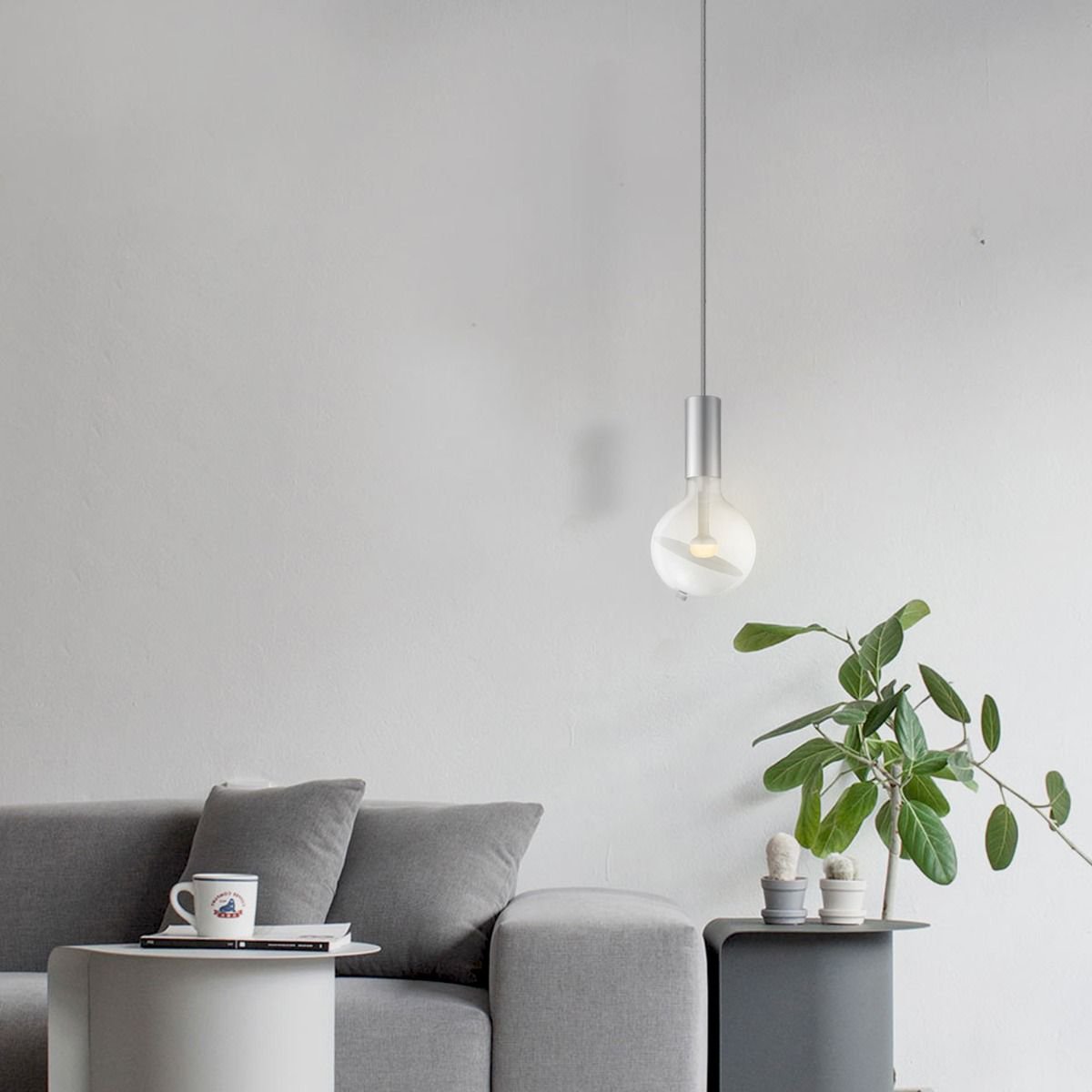 Home Sweet Home Hanging lamp Move Me - Pulley Sphere 5.5W 2700K gray-white