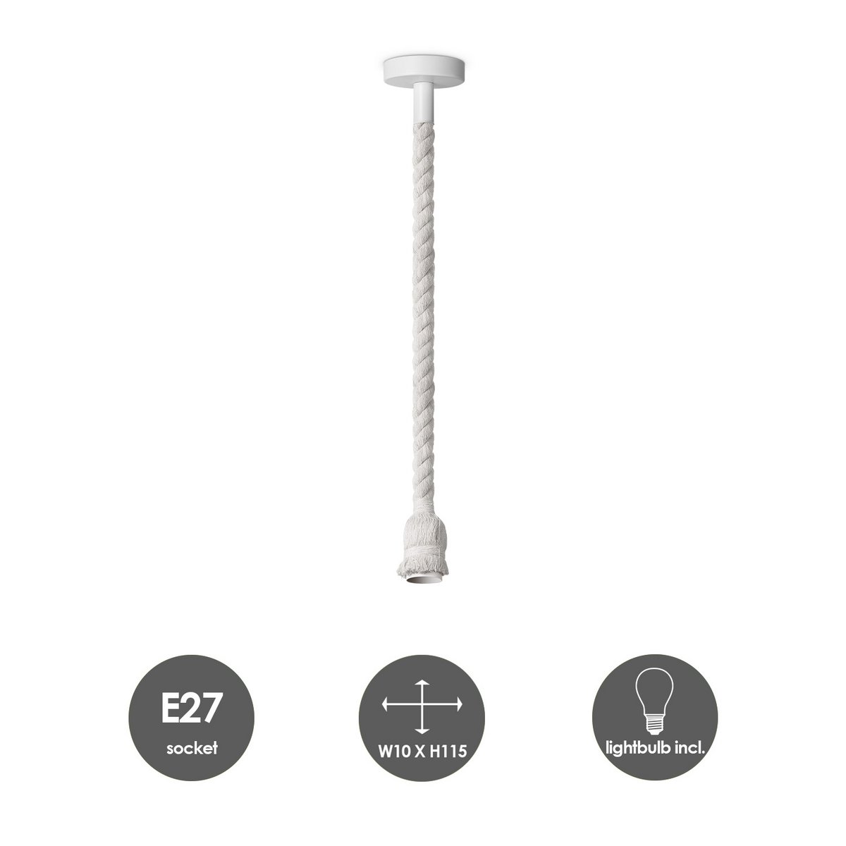 Home Sweet Home hanging lamp white Leonardo Diabolo - dimmable E27 clear