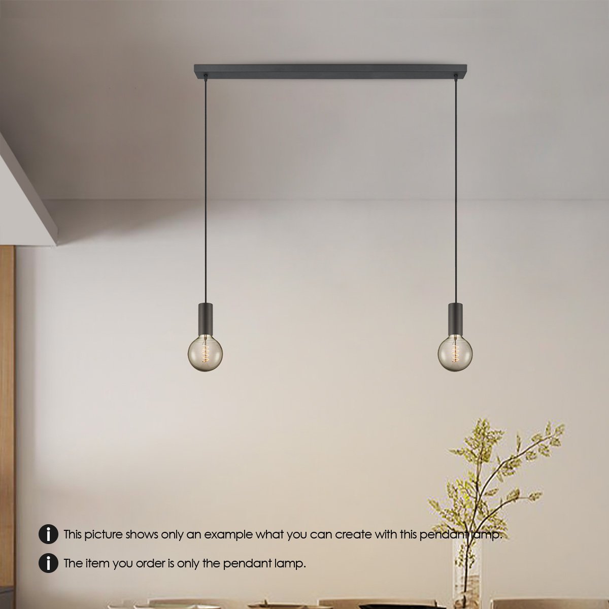 Home Sweet Home lighting pendant Pendel Xxl 98/9.5/137.5cm - Black