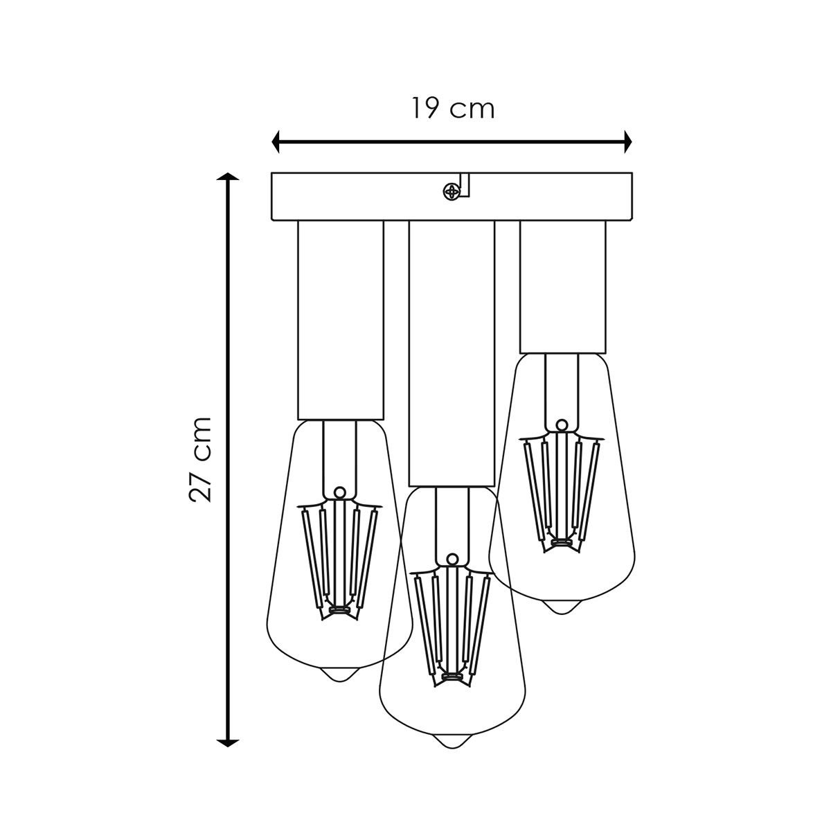 Home Sweet Home Modern LED Ceiling Lamp Marna 3 lights - White Round