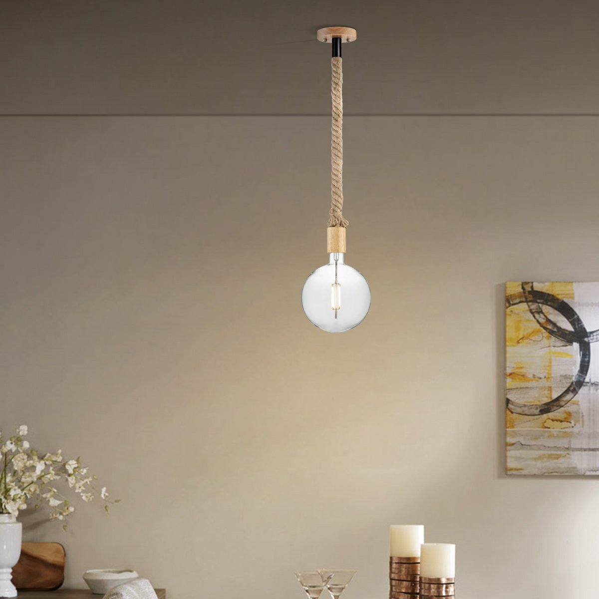 Home Sweet Home hanging lamp Leonardo Globe - G125 - dimmable E27 clear