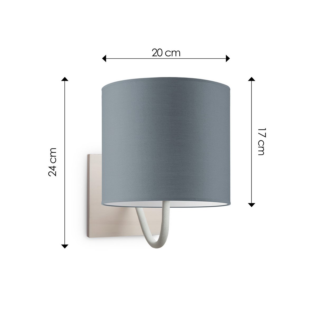 Home Sweet Home Wall Lamp - Beach E27 Lampshade gray 20cm