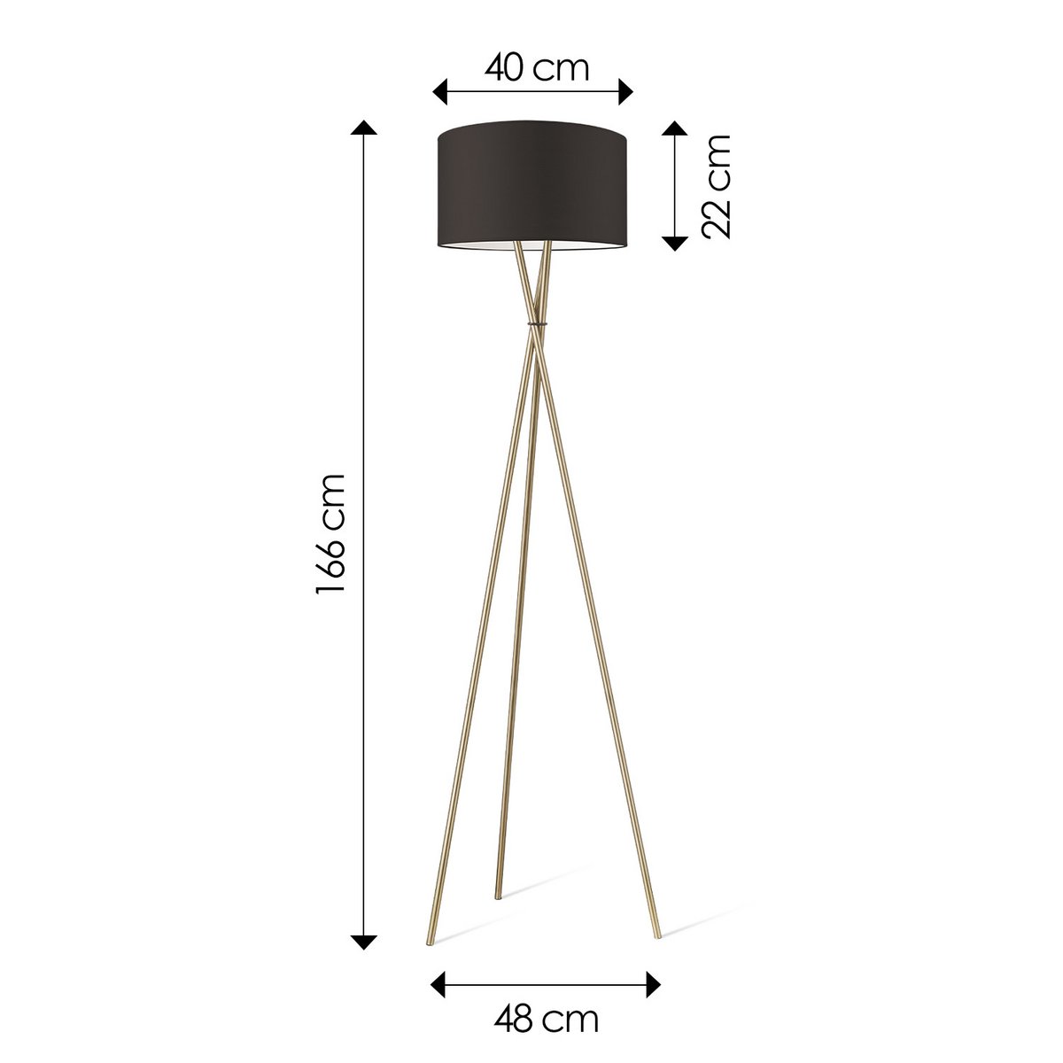 Home Sweet Home floor lamp Bling-Legs Bronze-Chocolate-40cm