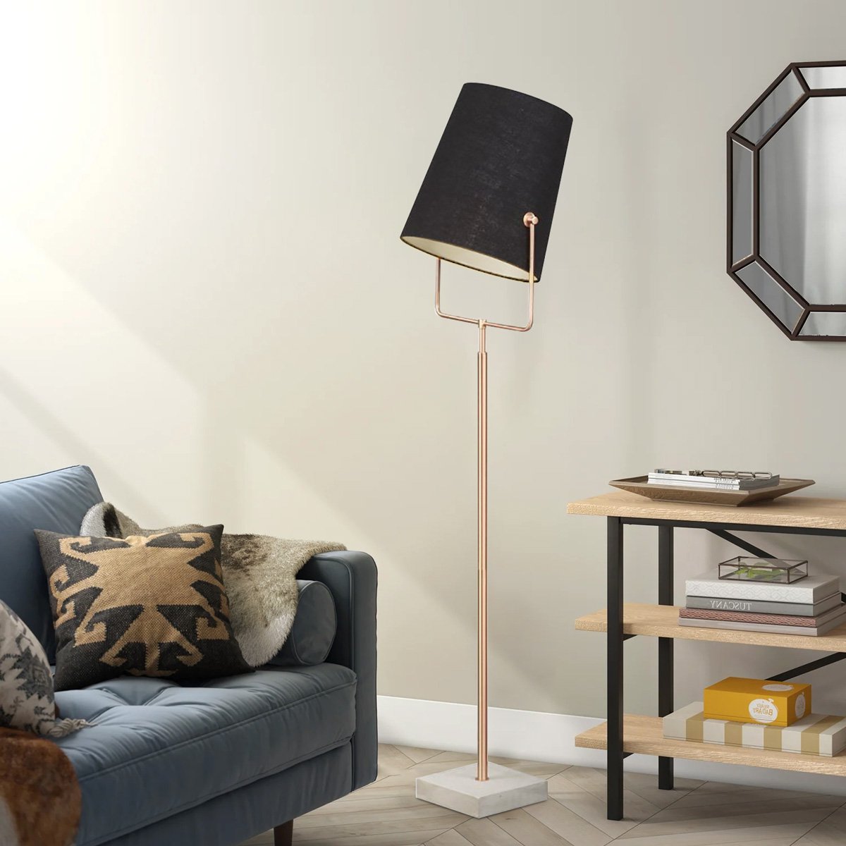 Home Sweet Home Bird 176 Floor Lamp Copper/Black - Modern Floor Lamp