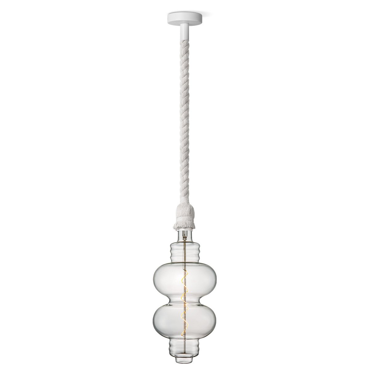 Home Sweet Home hanging lamp white Leonardo Diabolo - dimmable E27 clear