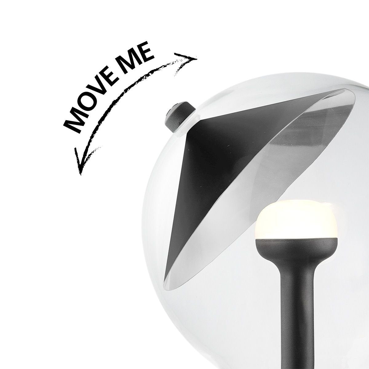 Home Sweet Home dimmable LED lamp Cone black-silver G120 E27 5W 400Lm