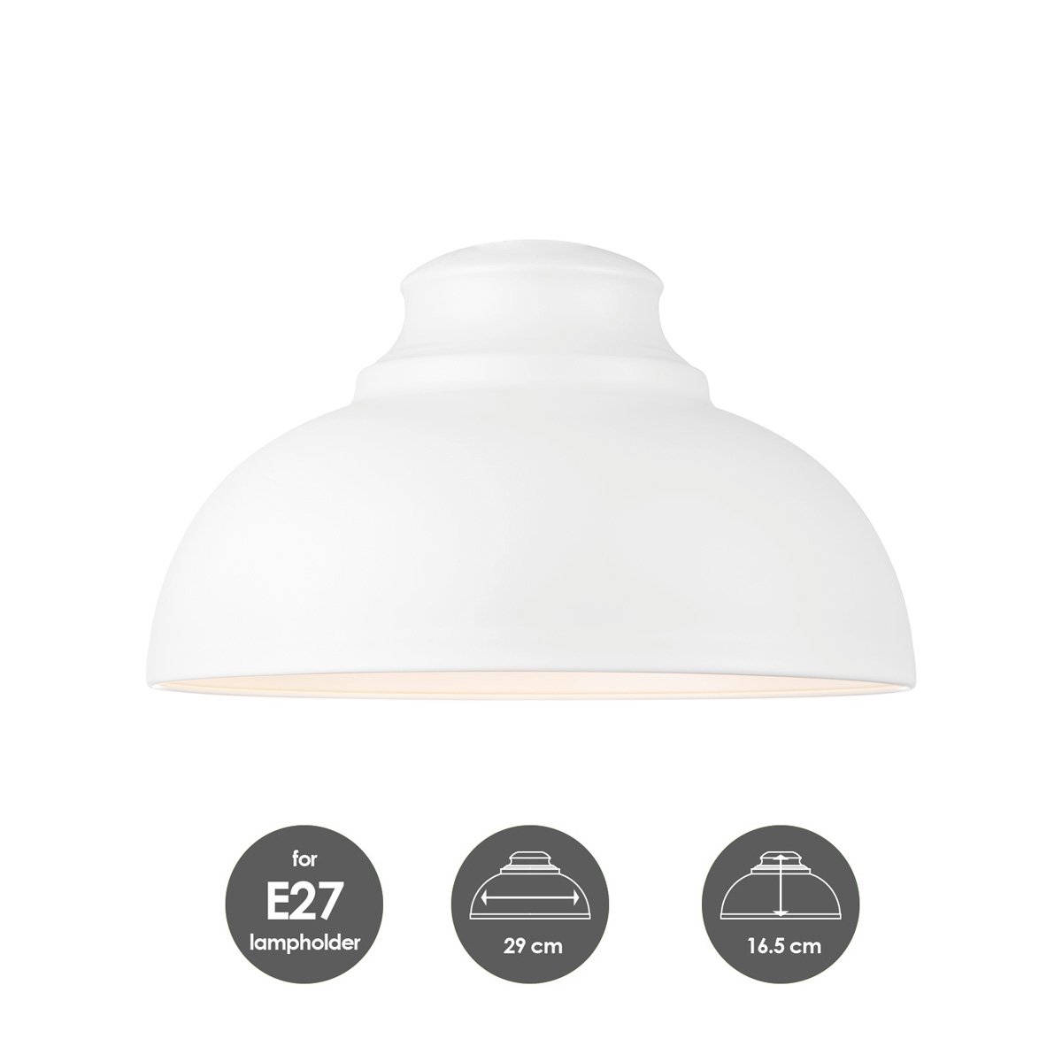 Home Sweet Home Lampshade Takis round White - W:29xD:29xH:16.5cm