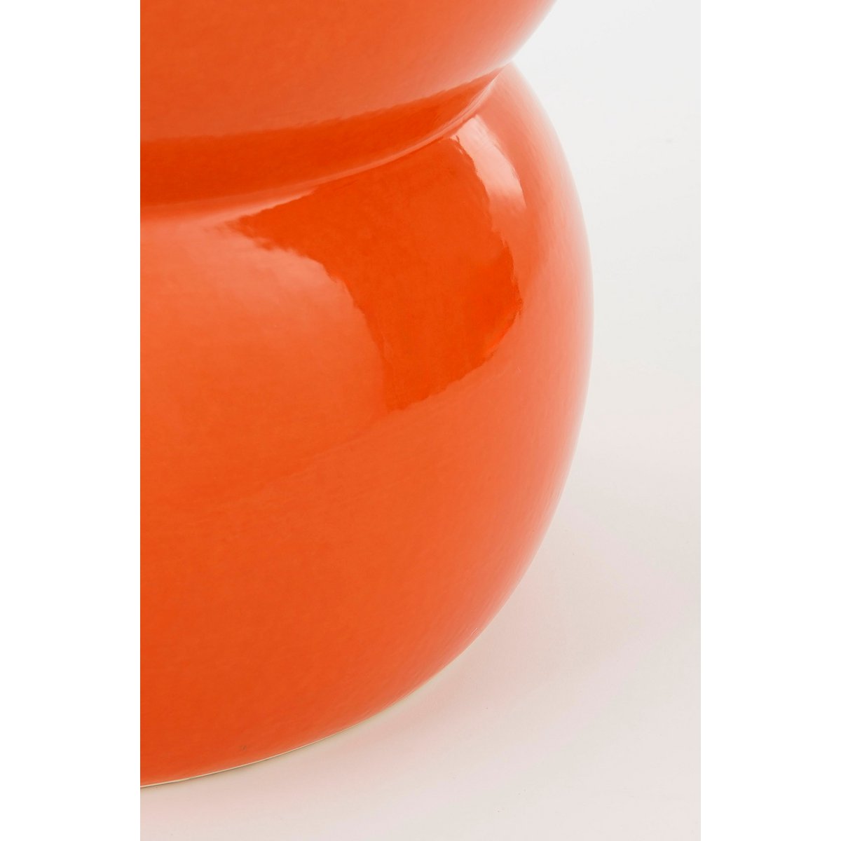 Vendi Side table - H40 x Ø35 cm - Ceramic - Orange