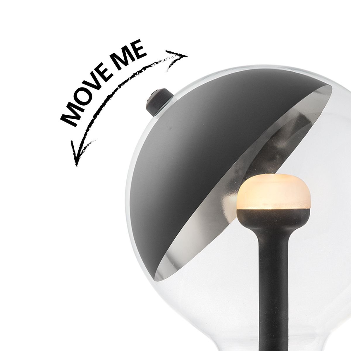 Home Sweet Home dimmable LED lamp Sphere black-silver G120 E27 5W 400Lm