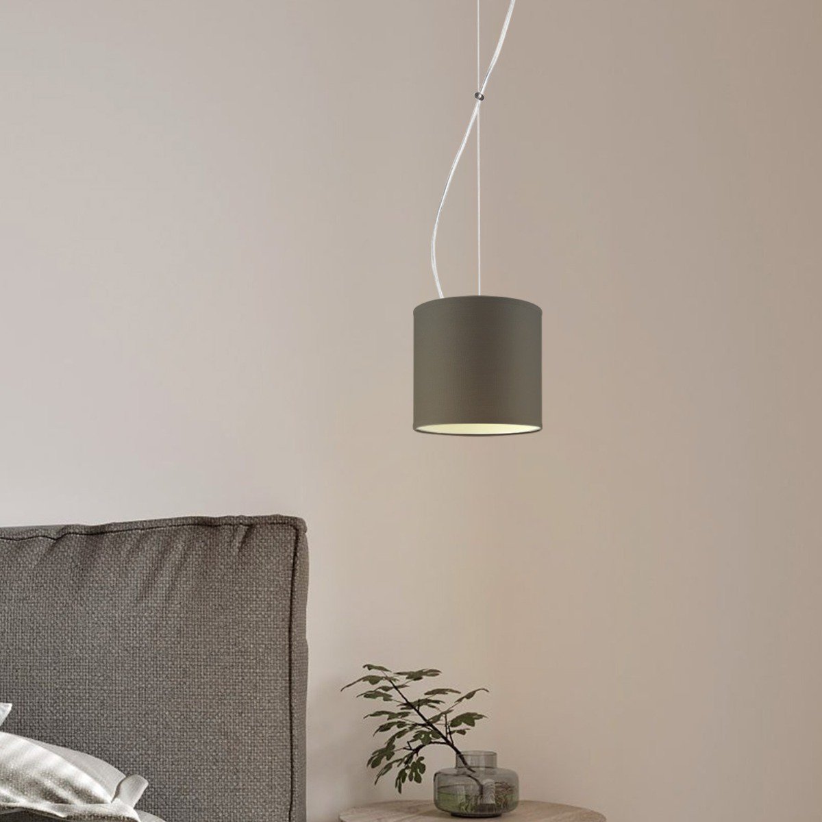 Home Sweet Home hanging lamp Deluxe with lampshade, E27, anthracite, 16cm