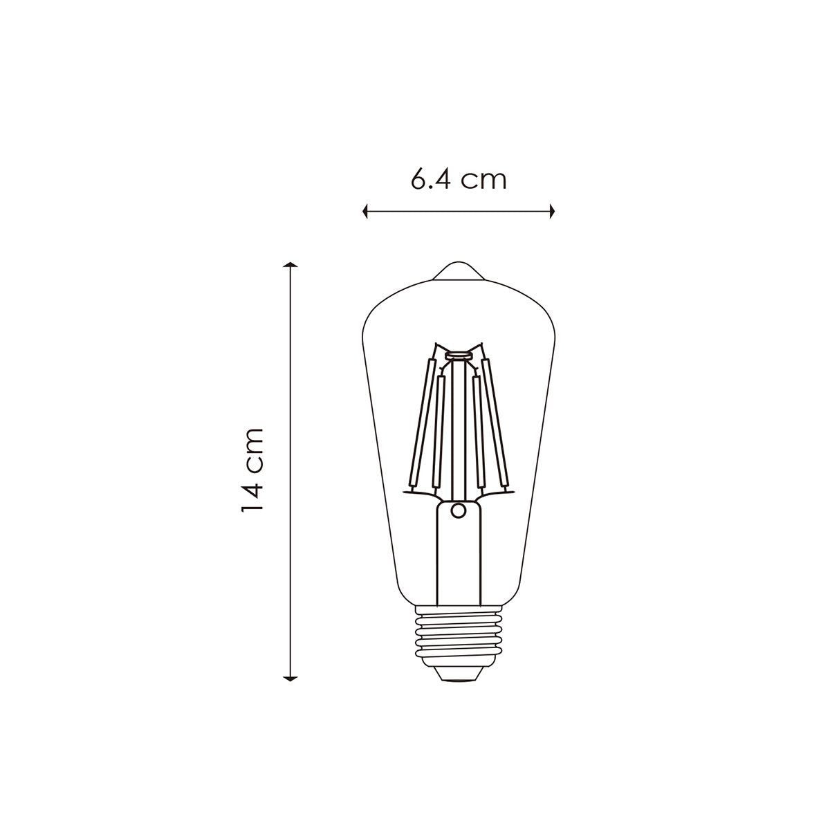 Home Sweet Home dimmable LED Drop E27 ST64 6W 160Lm 1800K Clear