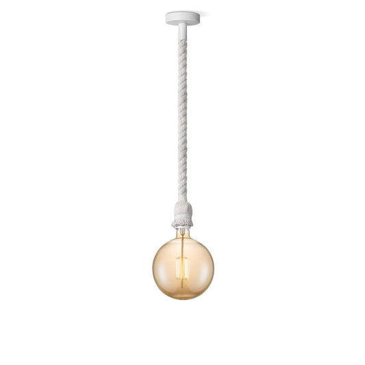 Home Sweet Home hanging lamp white Leonardo Globe - G180 - dimmable E27 amber