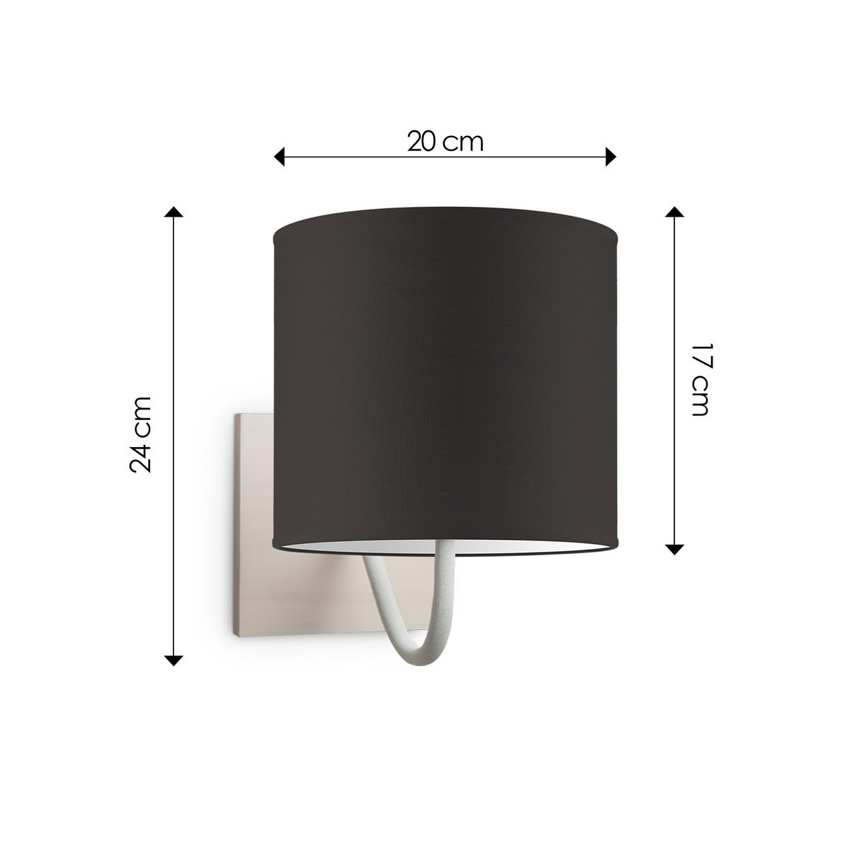 Home Sweet Home Wall Lamp - Beach E27 Lampshade chocolate 20cm