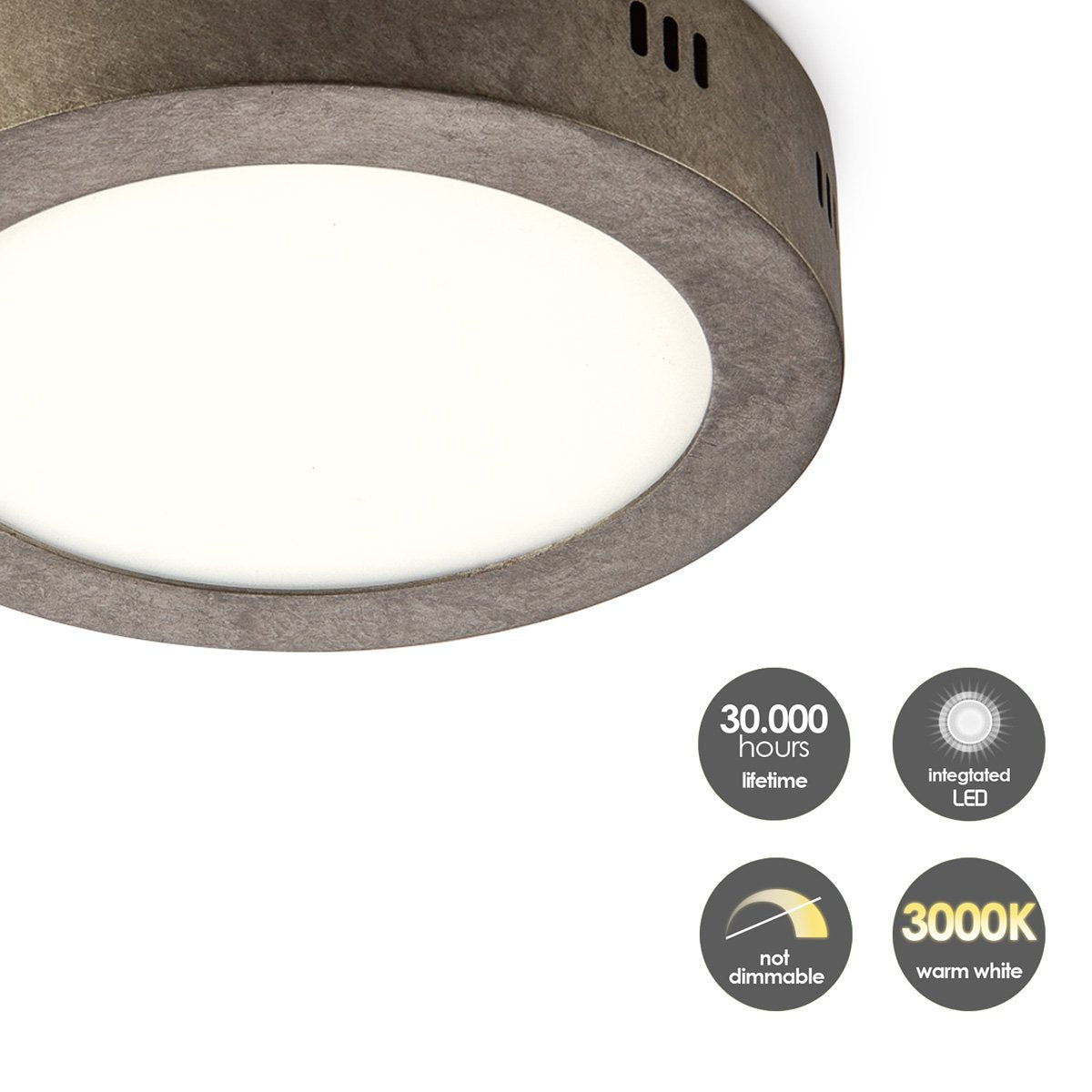 Home Sweet Home LED Ceiling Lamp Ska - Anthracite - Round 17/17/3.6cm