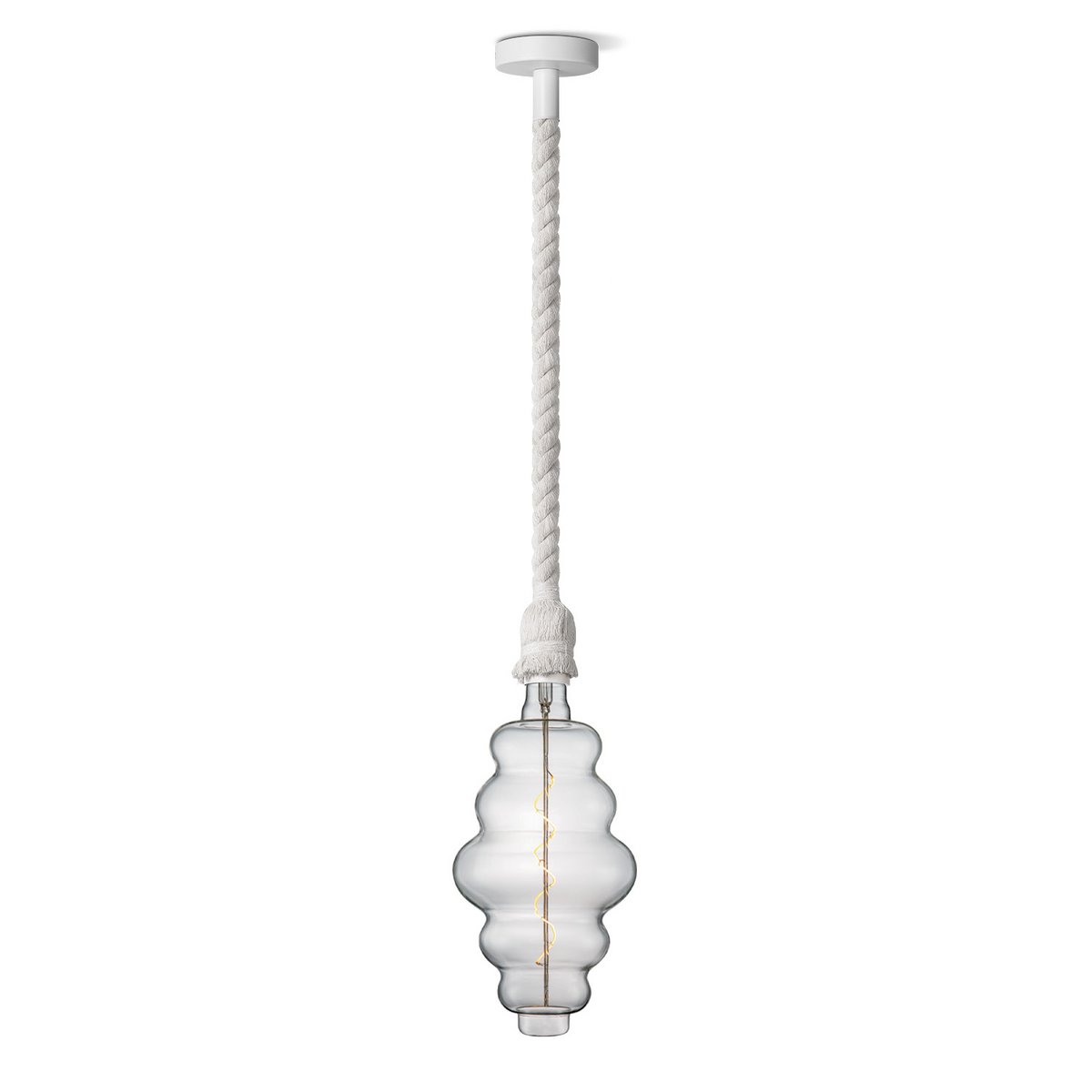 Home Sweet Home hanging lamp white Leonardo Cloud - dimmable E27 clear