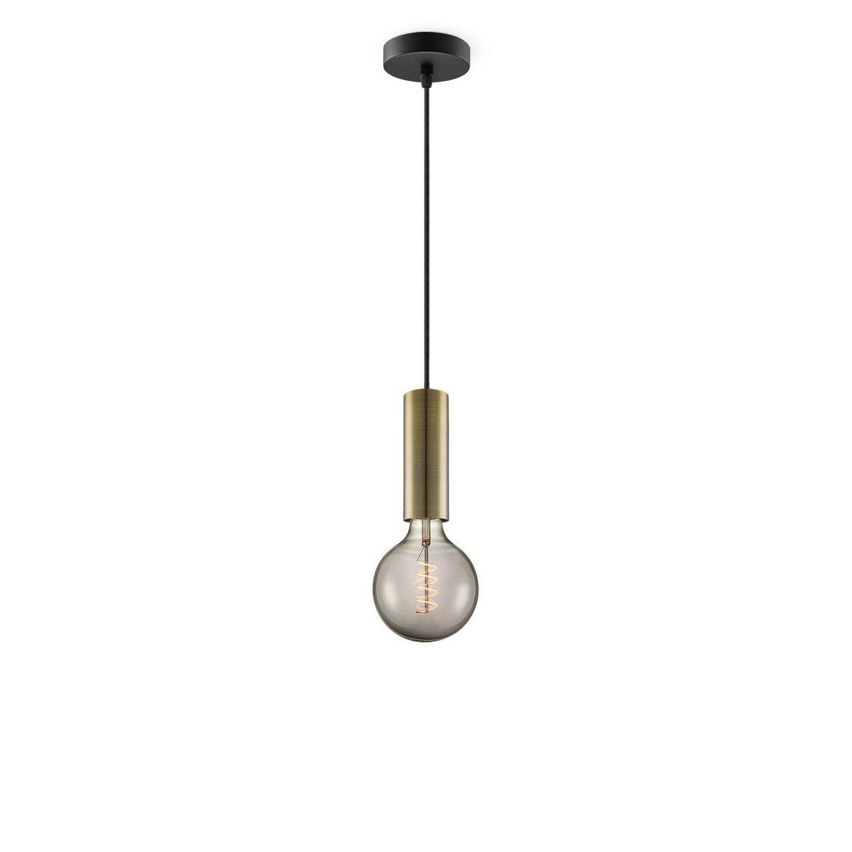 Home Sweet Home hanglamp brons Saga Spiraal - G125 - dimbaar E27 rook