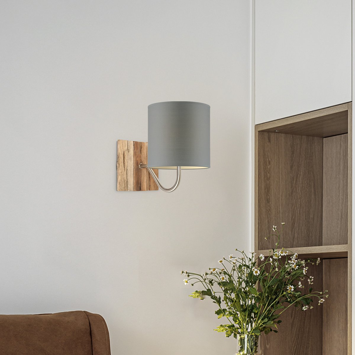 Home Sweet Home Wall Lamp - Drift E27 Lampshade gray 16cm