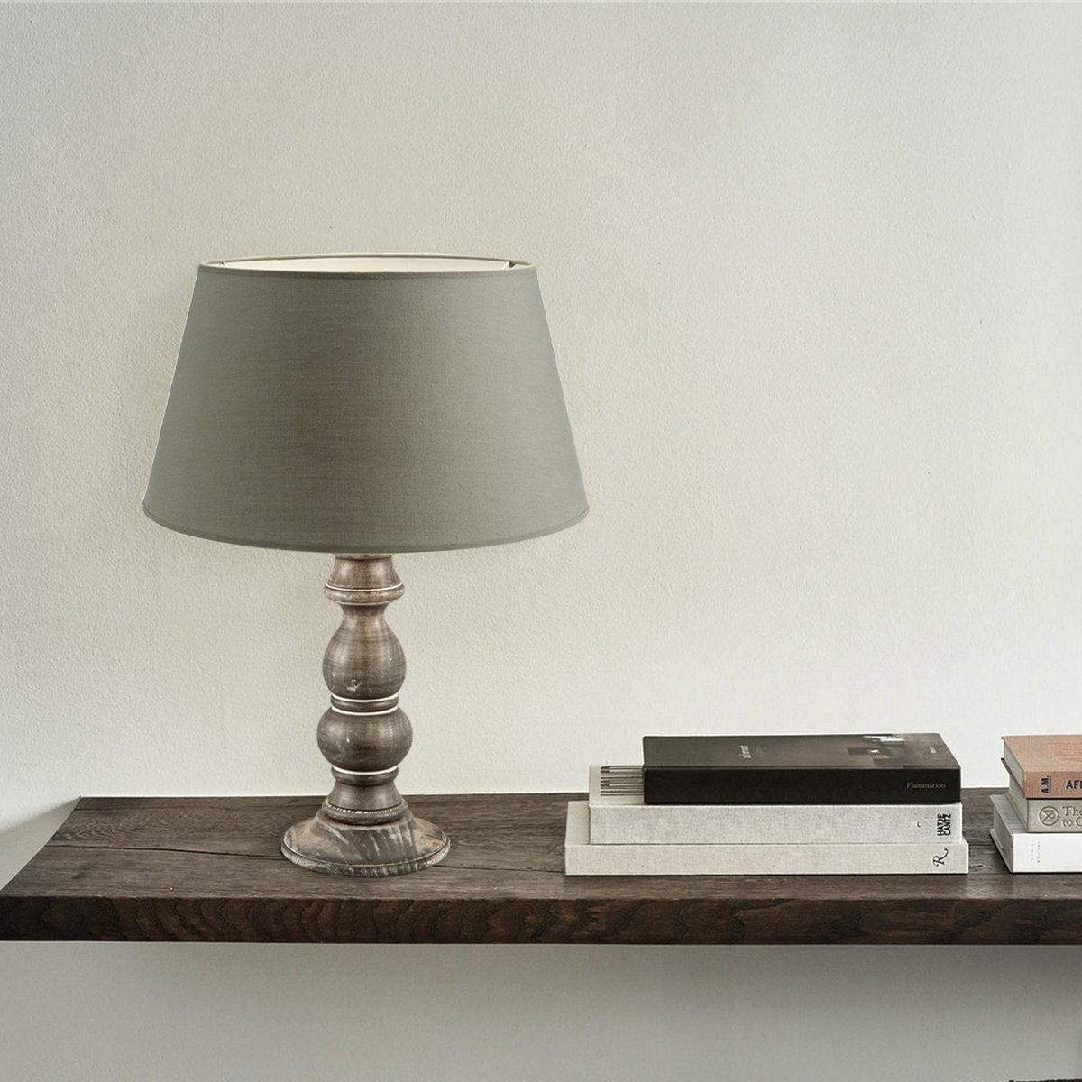 Home Sweet Home Brown Table Lamp Largo with Anthracite-colored Lampshade