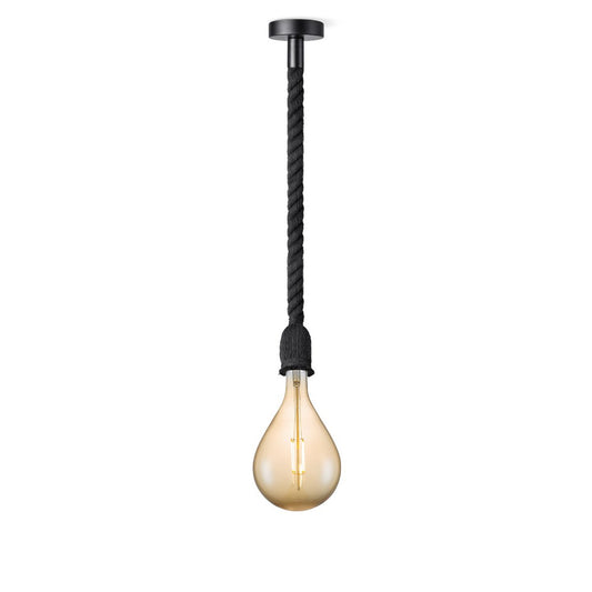 Home Sweet Home hanging lamp black Leonardo Pear G160 dimmable E27 amber