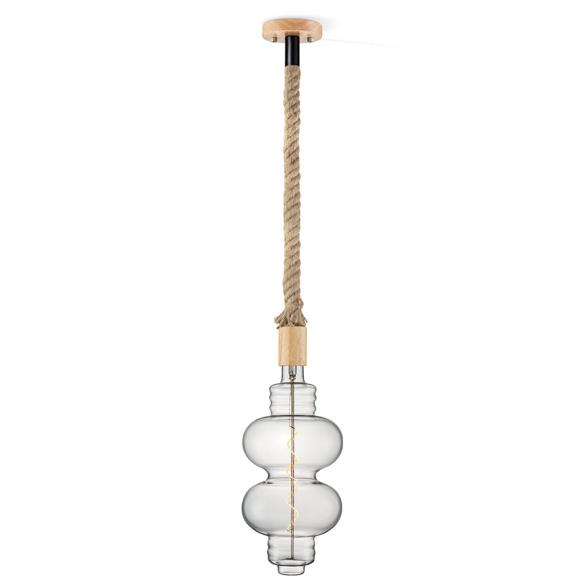 Home Sweet Home hanging lamp Leonardo Diabolo - dimmable E27 clear