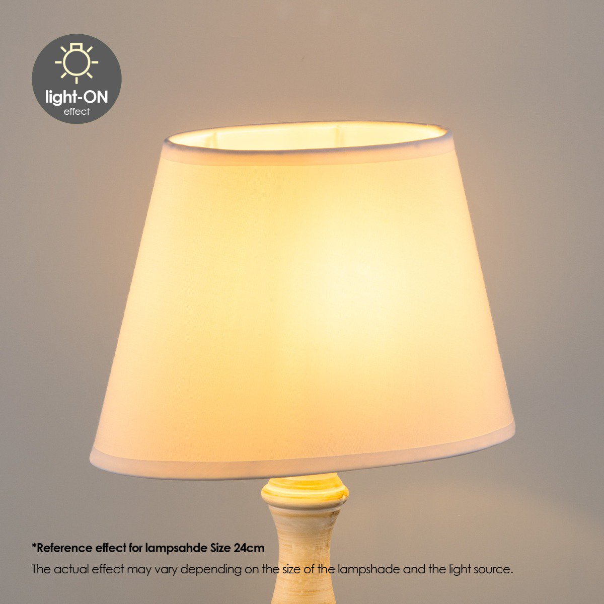 Home Sweet Home Lampshade Largo oval White - W:24xD:14xH:16cm