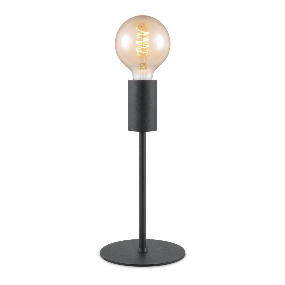 Home Sweet Home Industrial Table Lamp Sola - Black 15x15x30cm - Metal