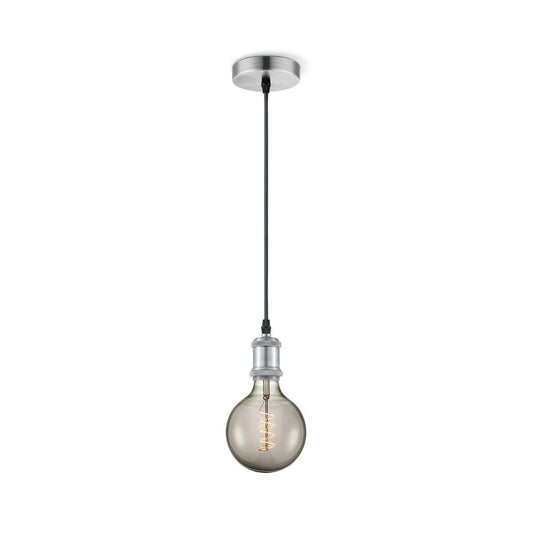 Home Sweet Home Hanging Lamp Basic - Brushed steel - 10x10x109cm