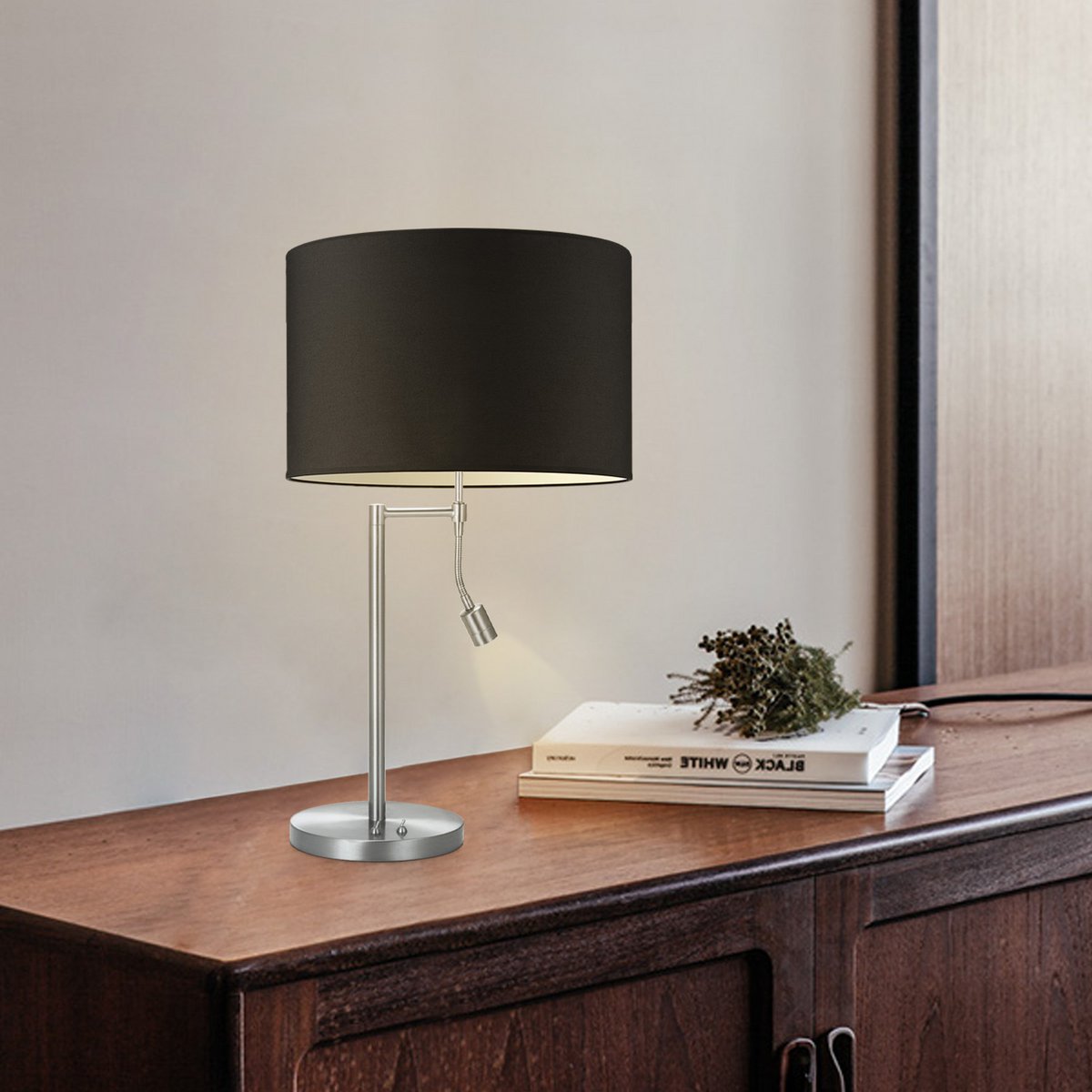 Home Sweet Home Table lamp Read, LED Reading lamp, E27, black 35x35x47cm